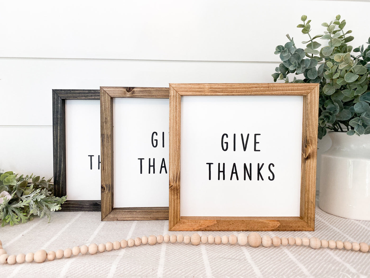 Give Thanks Wood Sign