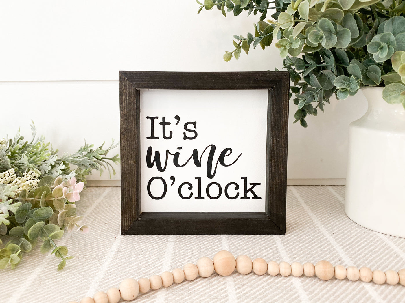 It's Wine O'Clock Wood Sign
