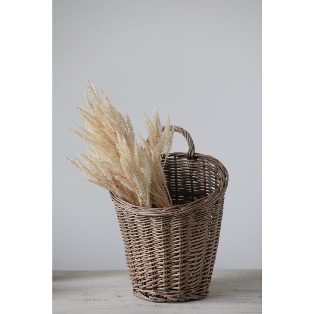 Rattan Wall Basket With Handle