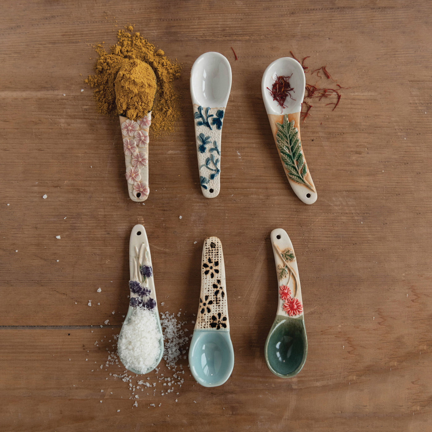 Painted Spoon with Flowers
