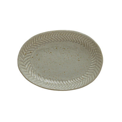 Debossed Stoneware Plate